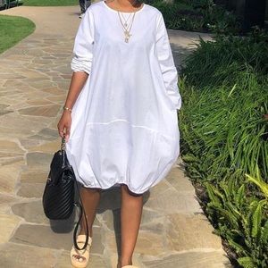 Oversized Wide Dress in White - Size S (NWOT)